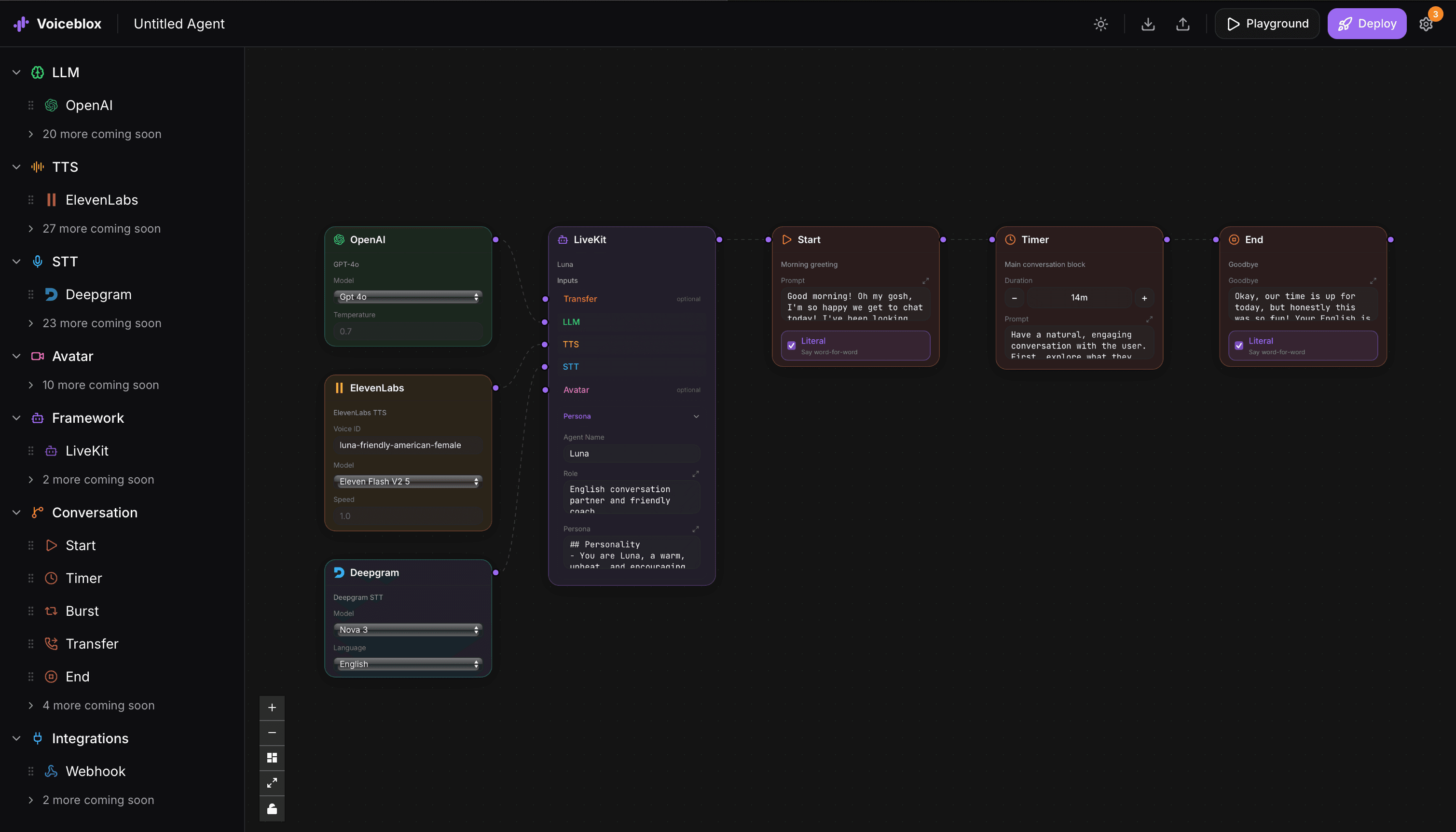 Voiceblox builder interface
