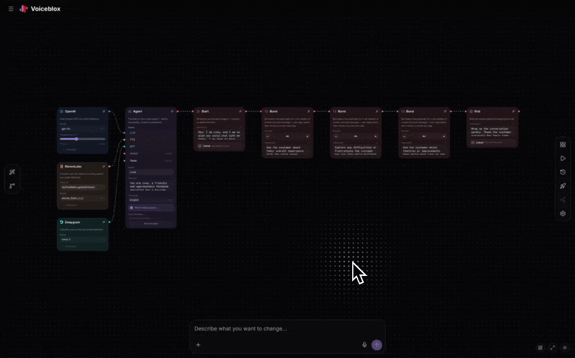 Edit visually on the canvas